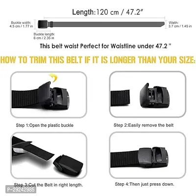 Unisex Nylon  Canvas Waist Belt Pack Of 2-thumb5