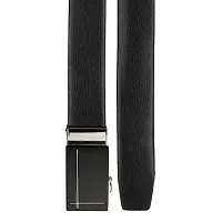 Stylish Artificial Leather Black Slider Buckle Belt-thumb3