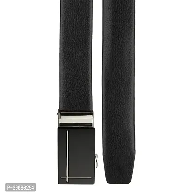 Stylish Artificial Leather Black Slider Buckle Belt-thumb4