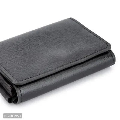 Kastner Artificial Leather Black Card Holder-thumb2