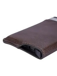 Trendy Men Brown Metal Card Holder With Leather Cover-thumb4