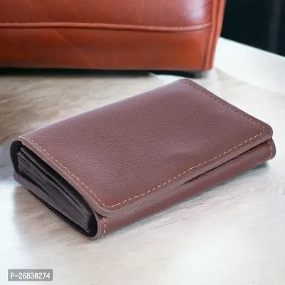 Kastner Artificial Leather Tan Card Holder-thumb0