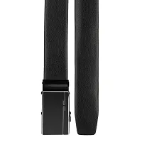 Stylish Artificial Leather Black Slider Buckle Belt-thumb3