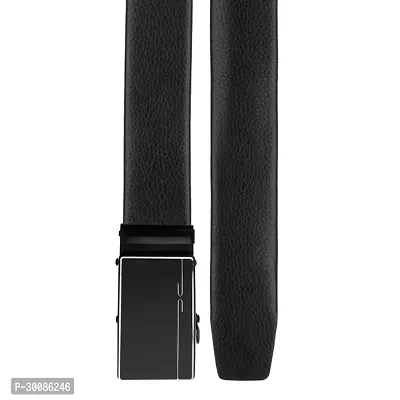 Stylish Artificial Leather Black Slider Buckle Belt-thumb4