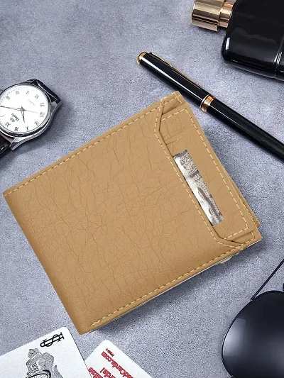 Classy Faux Leather Textured Two Fold Wallet