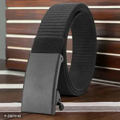 Men Solid Canvas Belt-thumb0