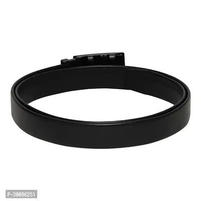 Stylish Artificial Leather Black Slider Buckle Belt-thumb3