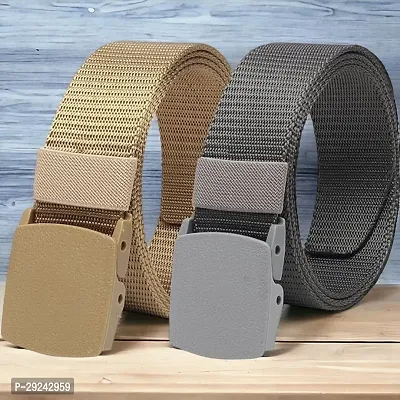 Unisex Nylon  Canvas Waist Belt Pack Of 2