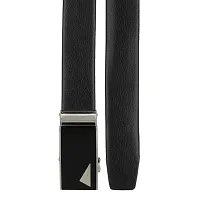 Stylish Artificial Leather Black Slider Buckle Belt-thumb3