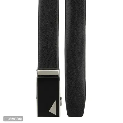 Stylish Artificial Leather Black Slider Buckle Belt-thumb4