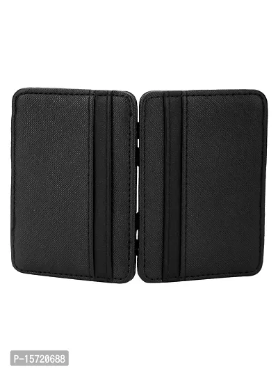 Trendy Men Artificial Leather Black Card Holder-thumb4