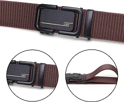 Kastner Men Brown Canvas Solid Belt-thumb3