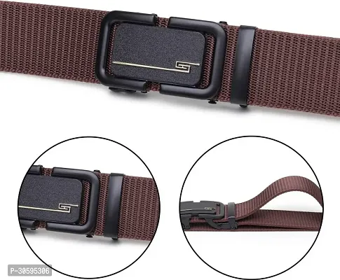 Kastner Men Brown Canvas Solid Belt-thumb4