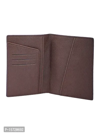 Trendy Men Artificial Leather Brown Card  PassPort Holder-thumb4