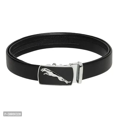 Stylish Artificial Leather Black Slider Buckle Belt-thumb2