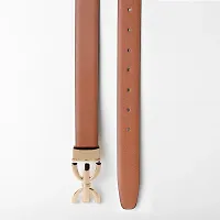 Stylish Tan Synthetic Solid Belt For Men-thumb4