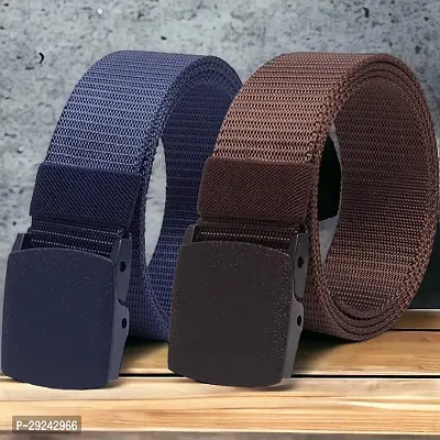 Unisex Nylon  Canvas Waist Belt Pack Of 2