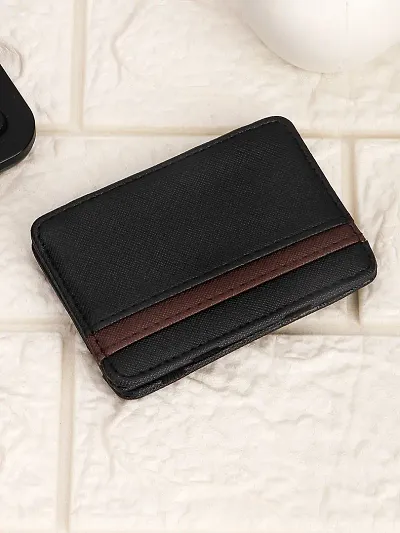 Classy Faux Leather Textured Card Holder