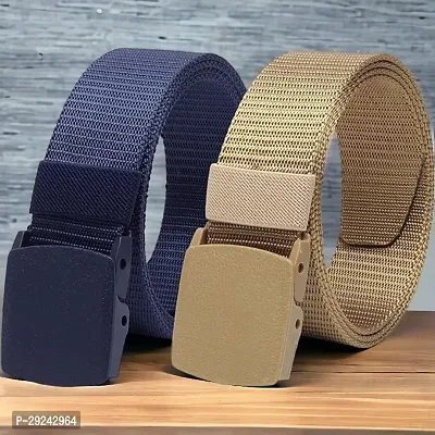 Unisex Nylon  Canvas Waist Belt Pack Of 2