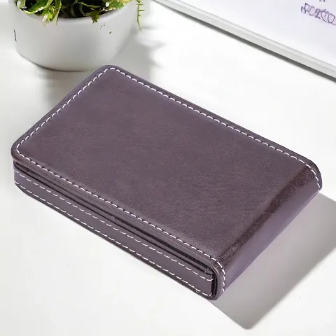 Classy Faux Leather Textured Card Holder