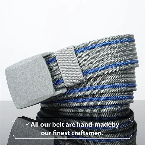 Stylish Solid Canvas Belt for Men