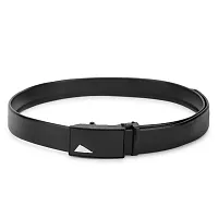 Men's Black Solid Artificial Leather Belt Pack of 1-thumb2