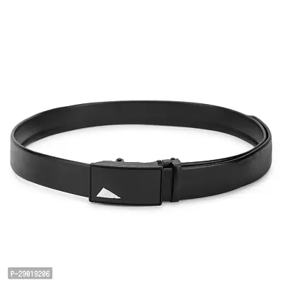 Men's Black Solid Artificial Leather Belt Pack of 1-thumb3