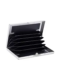 Trendy Men Silver Metal Card Holder-thumb4