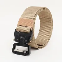 MEN CASUAL BEIGE NYLON,CANVAS BELT-thumb1