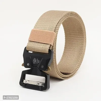 MEN CASUAL BEIGE NYLON,CANVAS BELT-thumb2