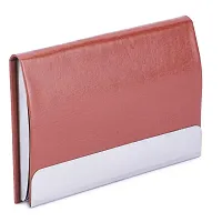 Kastner Artificial Leather Tan Card Holder-thumb2