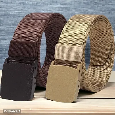 Unisex Nylon  Canvas Waist Belt Pack Of 2