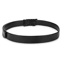 Men's Black Solid Artificial Leather Belt Pack of 1-thumb3