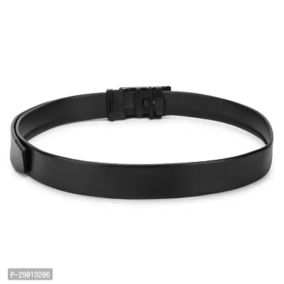 Men's Black Solid Artificial Leather Belt Pack of 1-thumb4