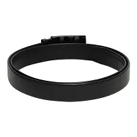 Stylish Artificial Leather Black Slider Buckle Belt-thumb2