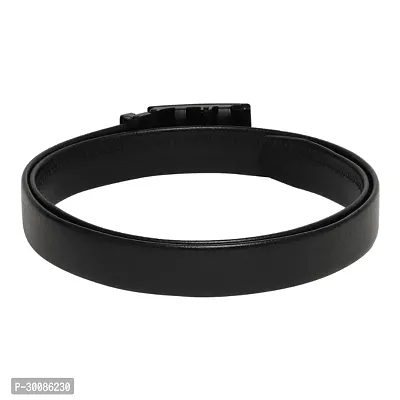 Stylish Artificial Leather Black Slider Buckle Belt-thumb3