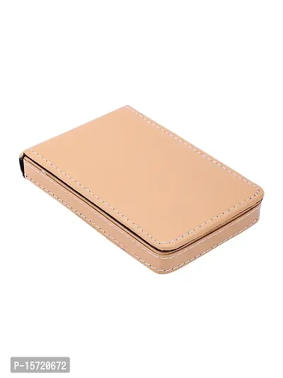 Trendy Men Artificial Leather Cream Card Holder-thumb5