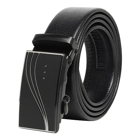 Men's Artificial Leather, Slide Belt With Easier Adjustable Buckle