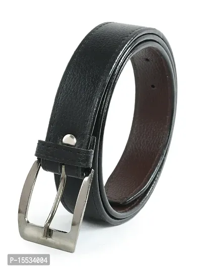 Elegant Black Synthetic Solid Belts For Men-thumb0