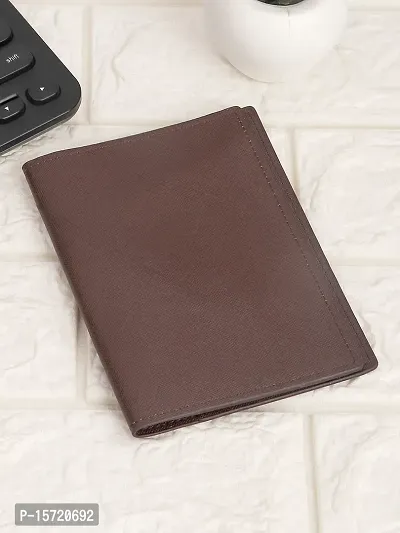 Trendy Men Artificial Leather Brown Card  PassPort Holder-thumb0