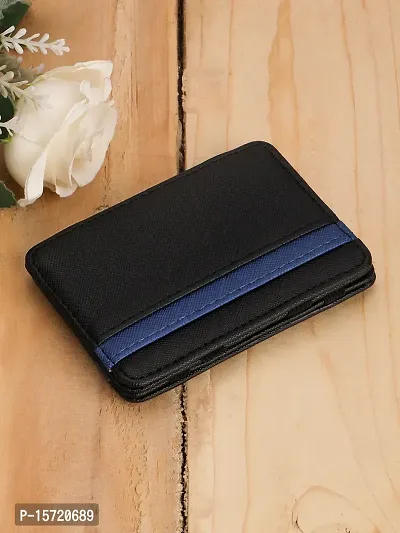 Trendy Men Artificial Leather Black Card Holder-thumb0
