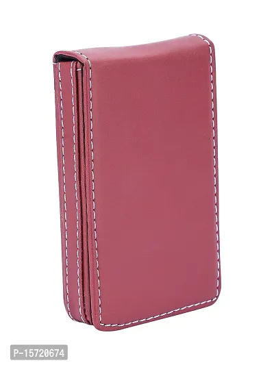 Trendy Men Artificial Leather Maroon Card Holder-thumb3