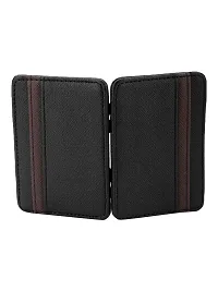 Trendy Men Artificial Leather Black Card Holder-thumb3