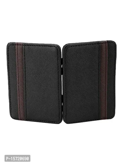 Trendy Men Artificial Leather Black Card Holder-thumb4