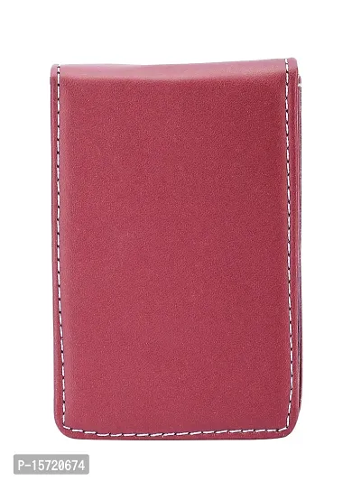 Trendy Men Artificial Leather Maroon Card Holder-thumb2