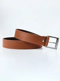 Elegant Tan Synthetic Leather Solid Belts For Men-thumb1