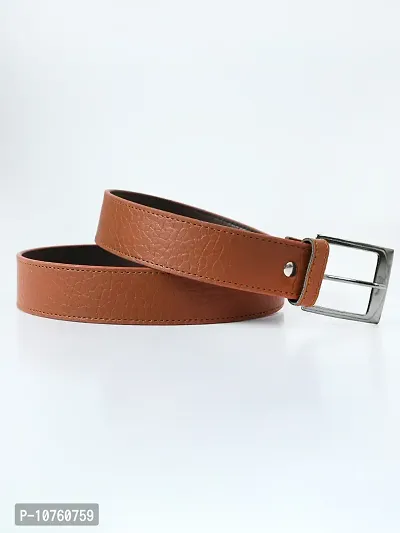 Elegant Tan Synthetic Leather Solid Belts For Men-thumb2
