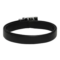 Stylish Artificial Leather Black Slider Buckle Belt-thumb2