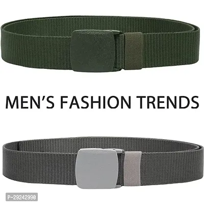 Unisex Nylon  Canvas Waist Belt Pack Of 2-thumb2