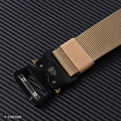 MEN CASUAL BEIGE NYLON,CANVAS BELT-thumb3